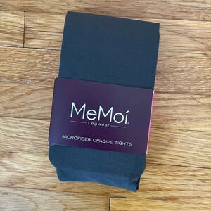 MeMoi Charcoal Gray Microfiber Opaque Tights 40 Denier 2 Pack Girls Size 4-6